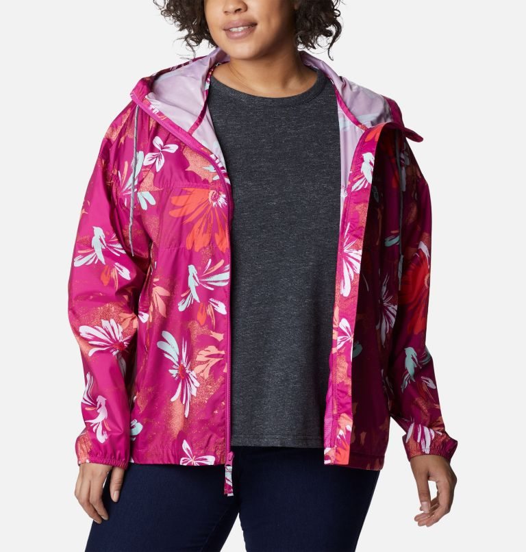 Women's Columbia Flash Challenger Novelty Windbreaker Jackets Flower | Plus Size CA-K5L13